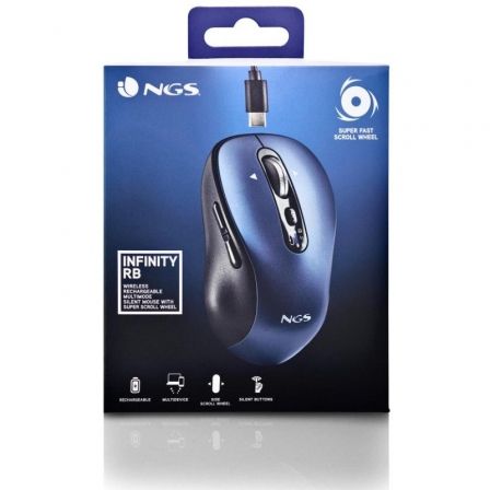 NGS Infinity-RB Ratón Inalámbrico Multidispositivo Azul